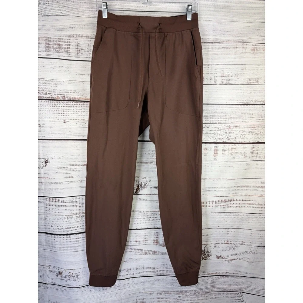 Lululemon Jogger Pants Mens Small Brown Earth ABC Warpstreme Athleisure Gym READ